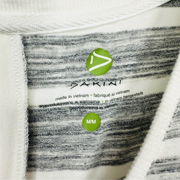 Dakini size Medium White & Gray Drawstring Waist Sleeveless Dress - Picture 13 of 14